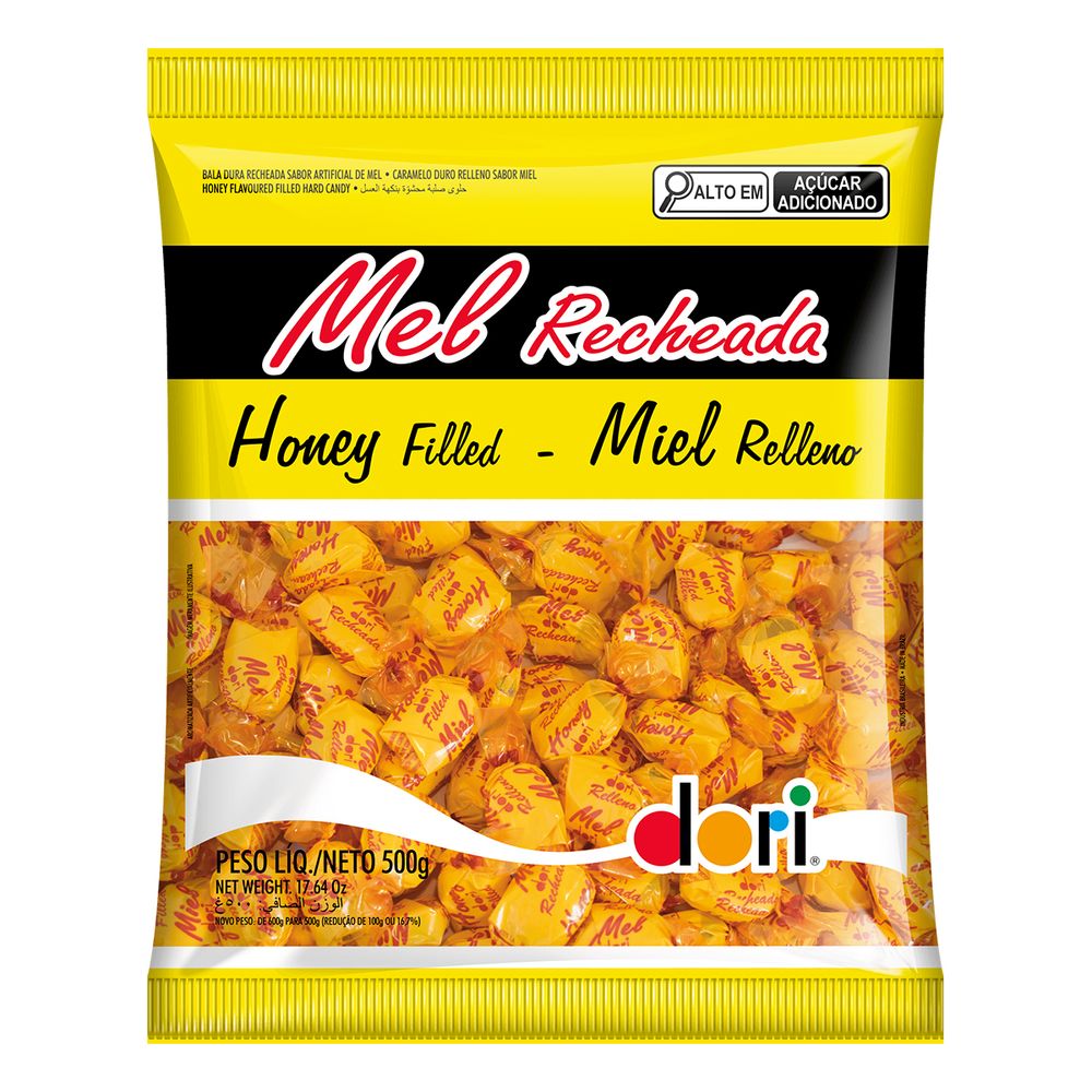 Bala Mel Recheada 500g - Dori-1- Bala Mel Recheada 500g - Dori-1-